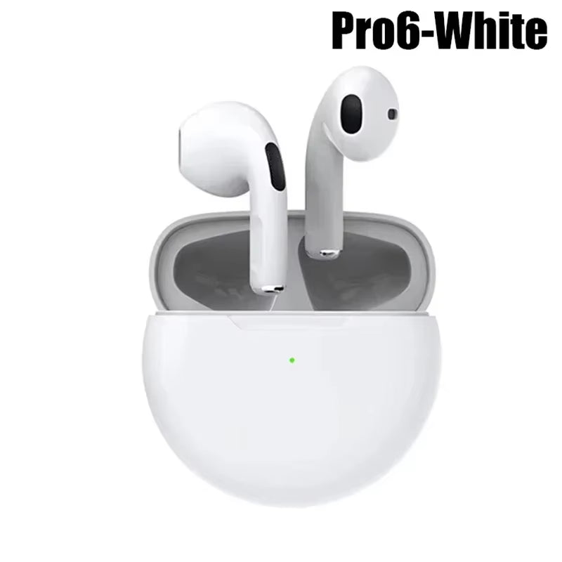 Original Air Pro 6 TWS Wireless Bluetooth Headset 5.3 Headphone Mini Earphone with Mic Charging Box for Xiaomi Iphone Earbuds